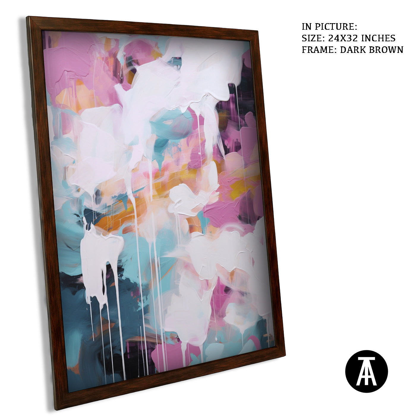 Artwork in Metal Champagne Gold Frame
