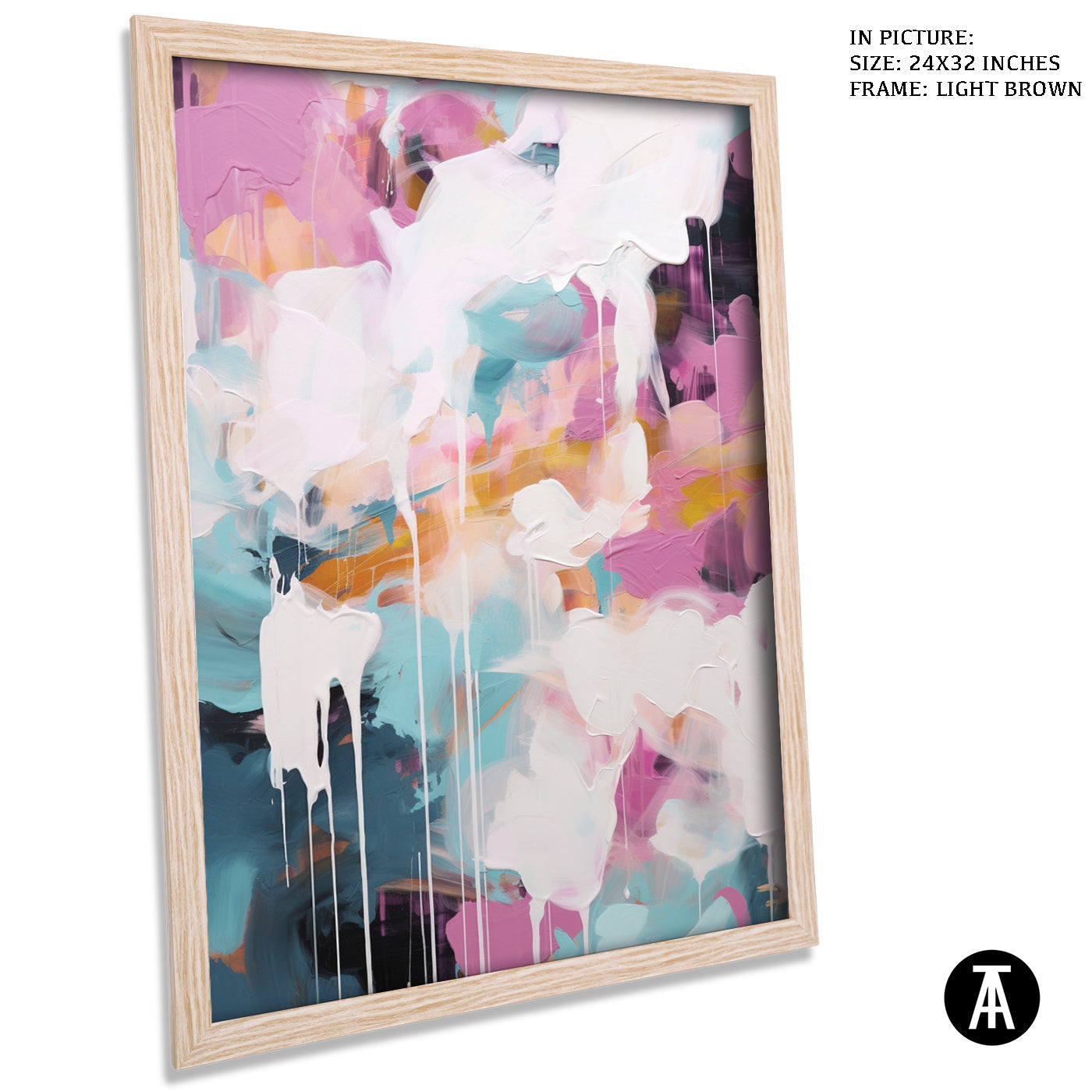 Artwork in Dark Brown Frame