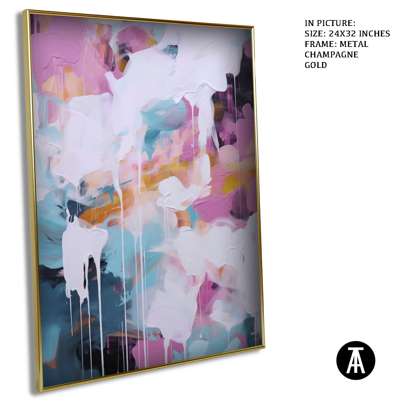 Artwork in Light Brown Frame