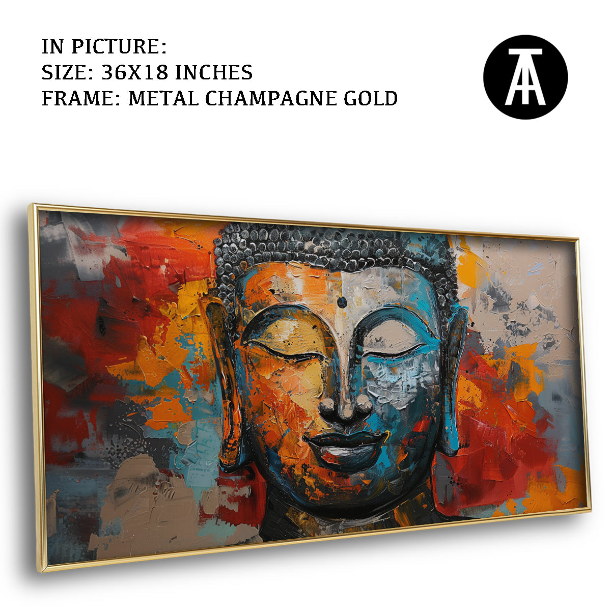 Artwork in Light Brown Frame