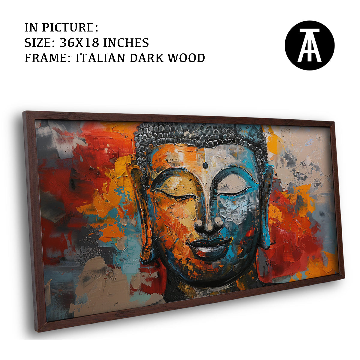 Artwork in Dark Wood Frame