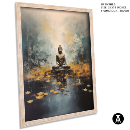 Artwork in Dark Brown Frame