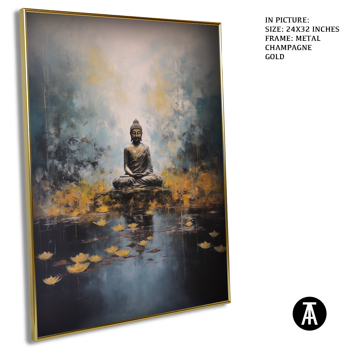 Artwork in Light Brown Frame