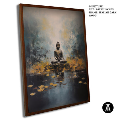 Artwork in Dark Wood Frame
