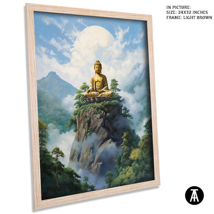 Artwork in Dark Brown Frame
