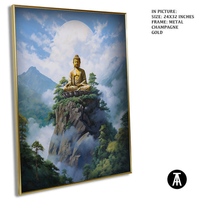 Artwork in Light Brown Frame