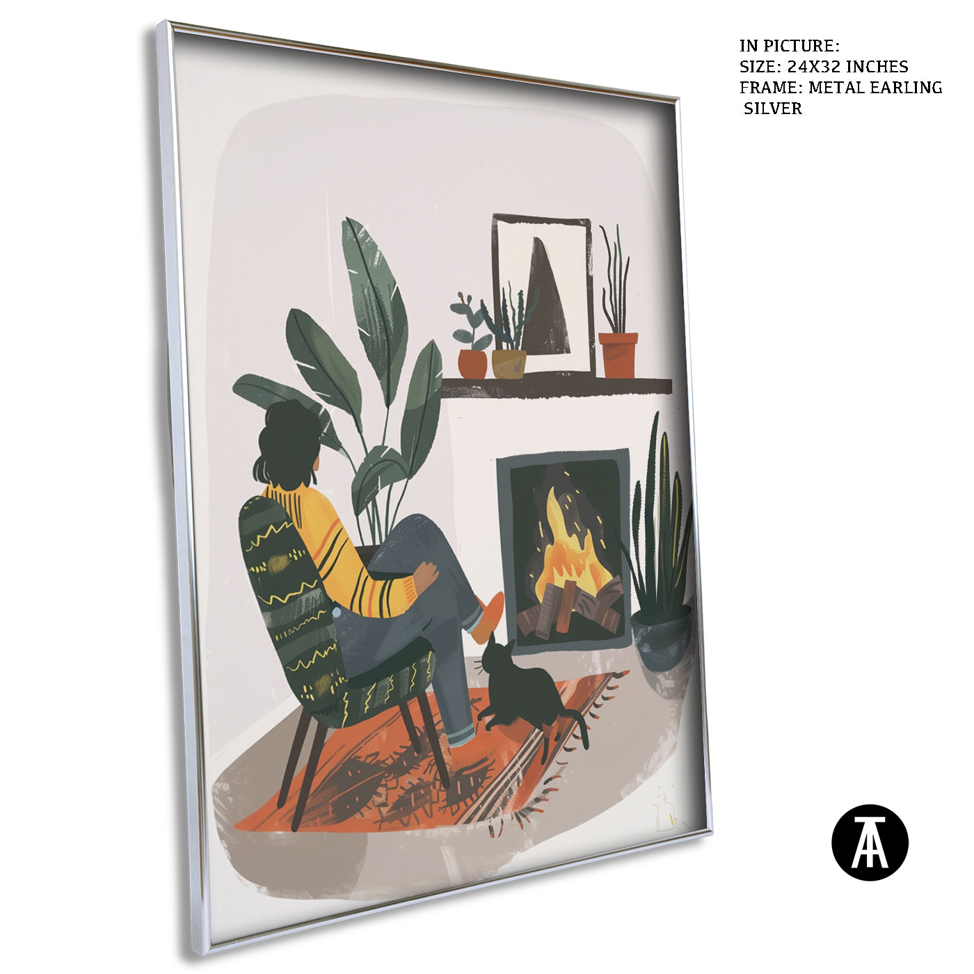 Artwork in Metal Earling Silver Frame