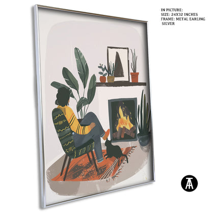 Artwork in Metal Earling Silver Frame