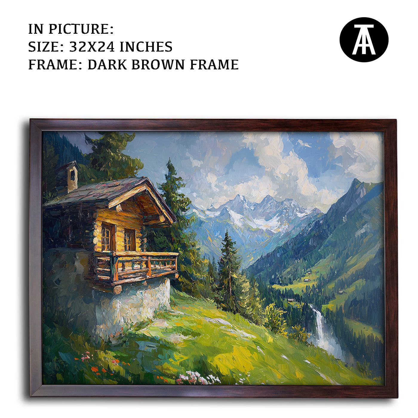 Artwork in Metal Champagne Gold Frame