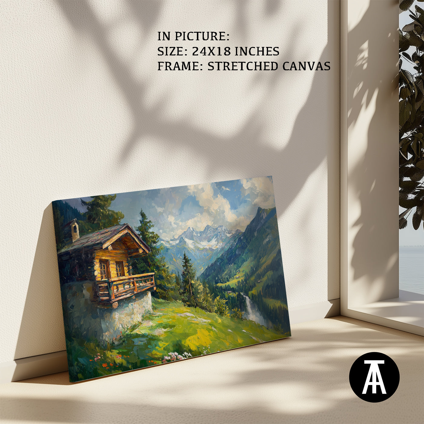Artwork in Natural Wood Frame
