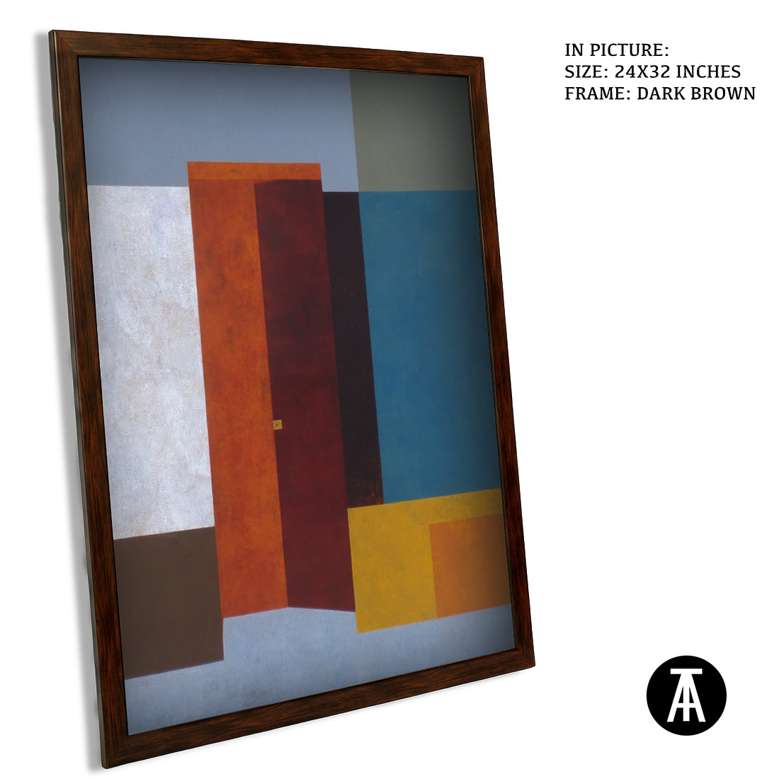 Artwork in Dark Brown Frame
