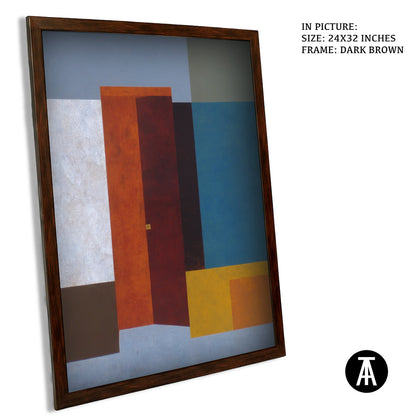 Artwork in Dark Brown Frame