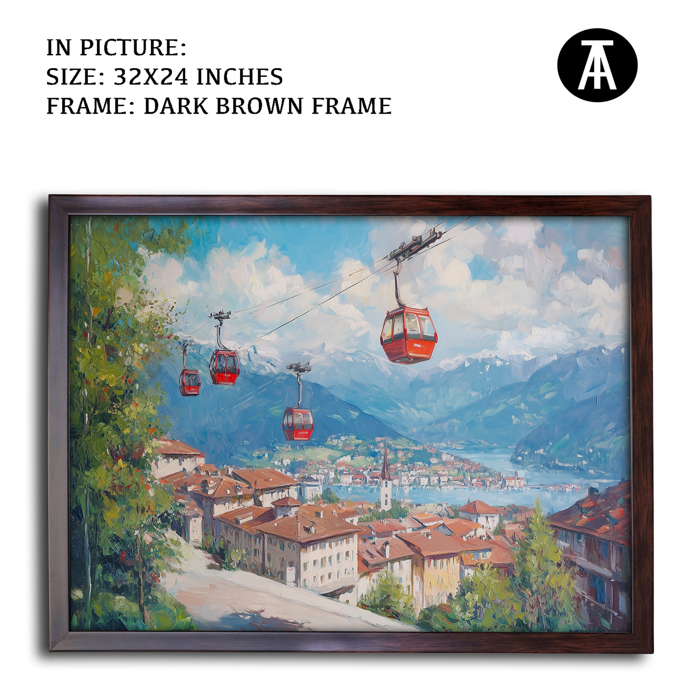 Artwork in Metal Champagne Gold Frame
