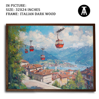 Artwork in Dark Wood Frame