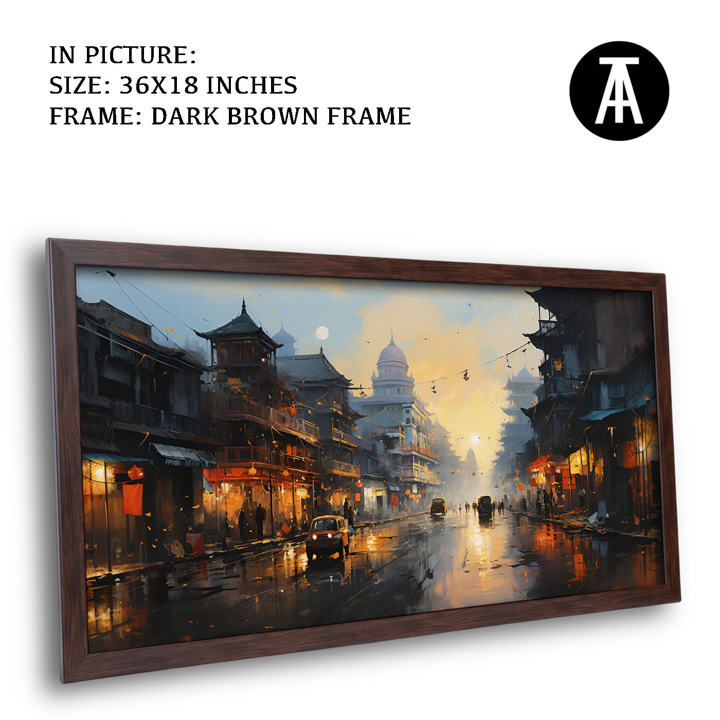 Artwork in Metal Champagne Gold Frame