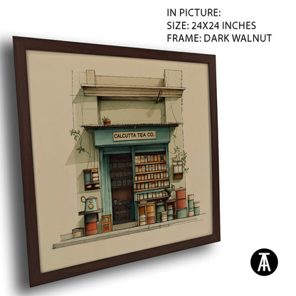 Artwork in Dark Walnut Frame