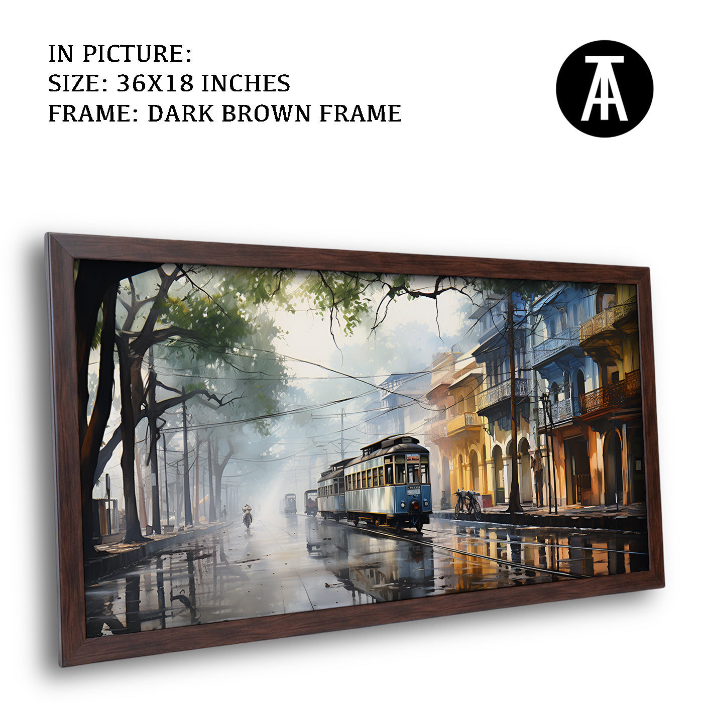 Artwork in Metal Champagne Gold Frame