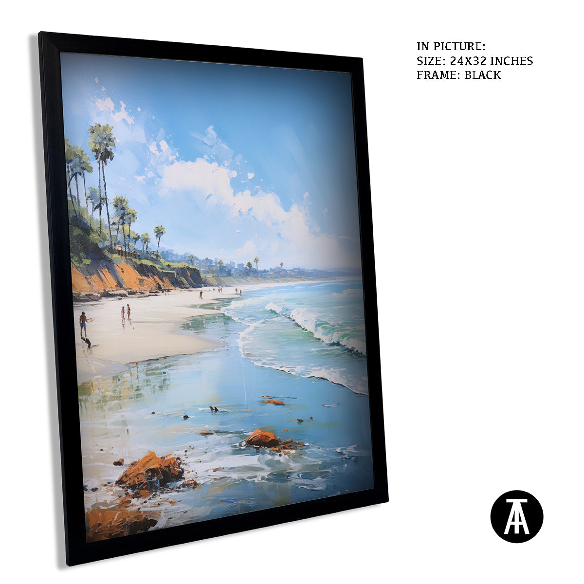 Sample Artwork in Black Frame