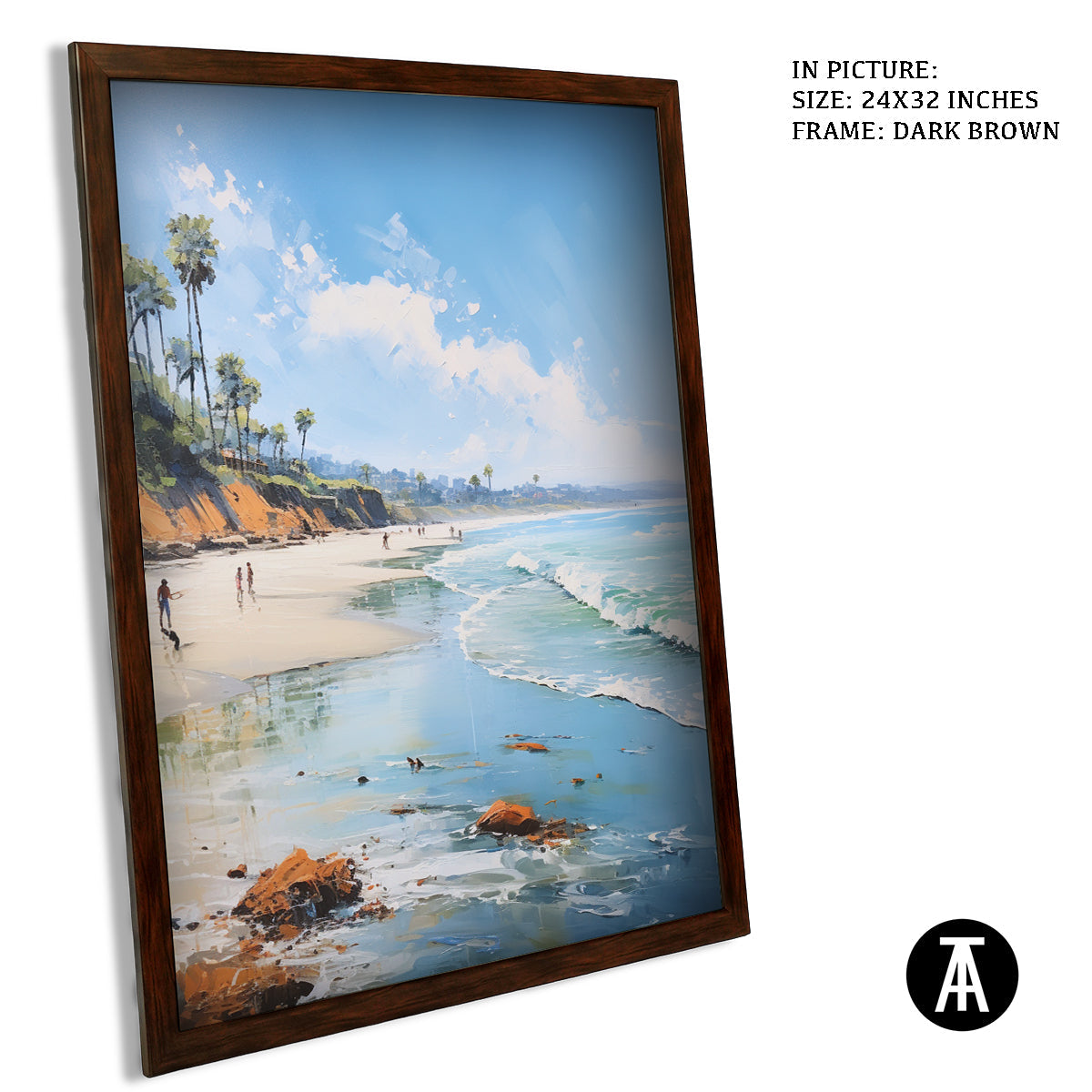 Sample Artwork in Dark Brown Frame