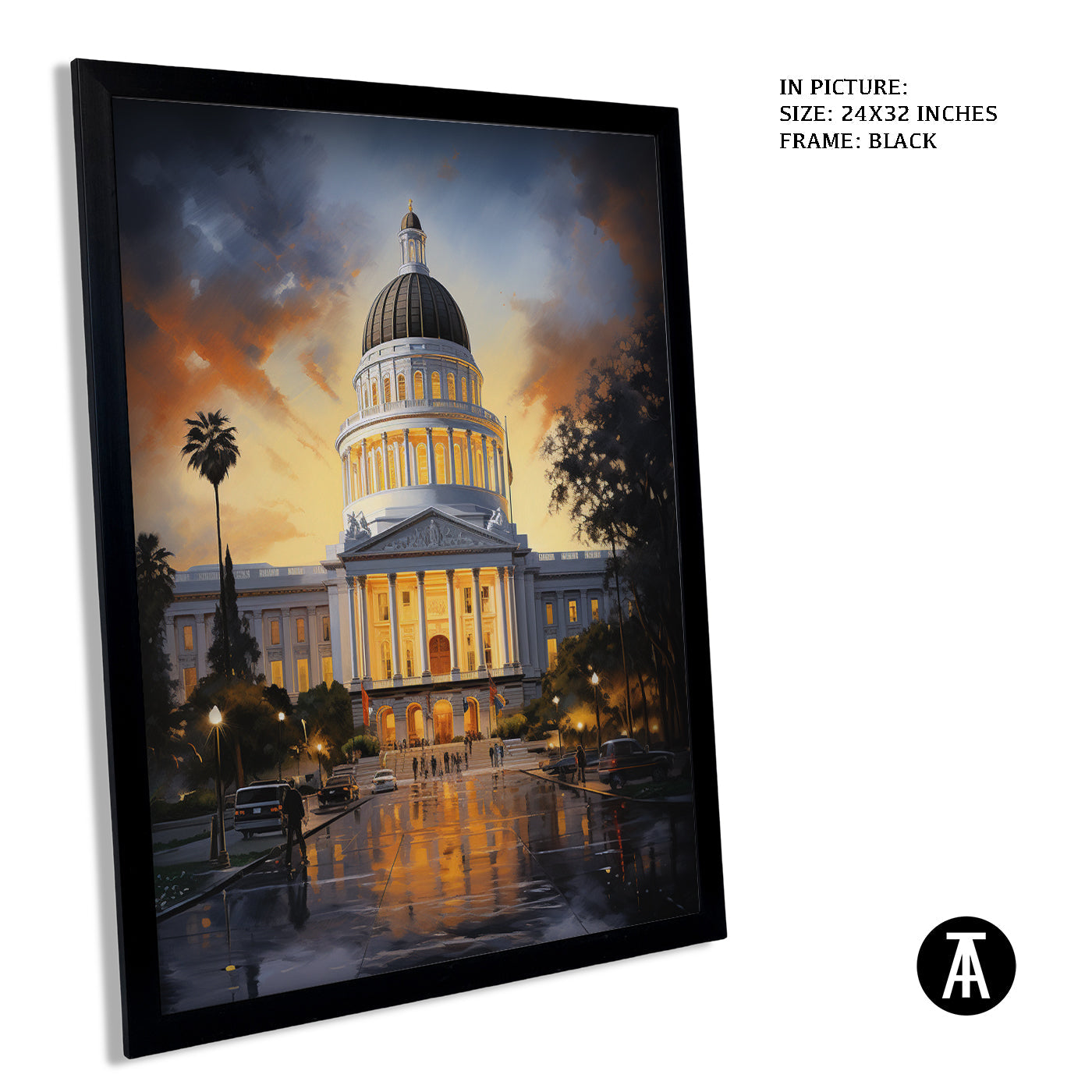 Artwork in Metal Earling Silver Frame