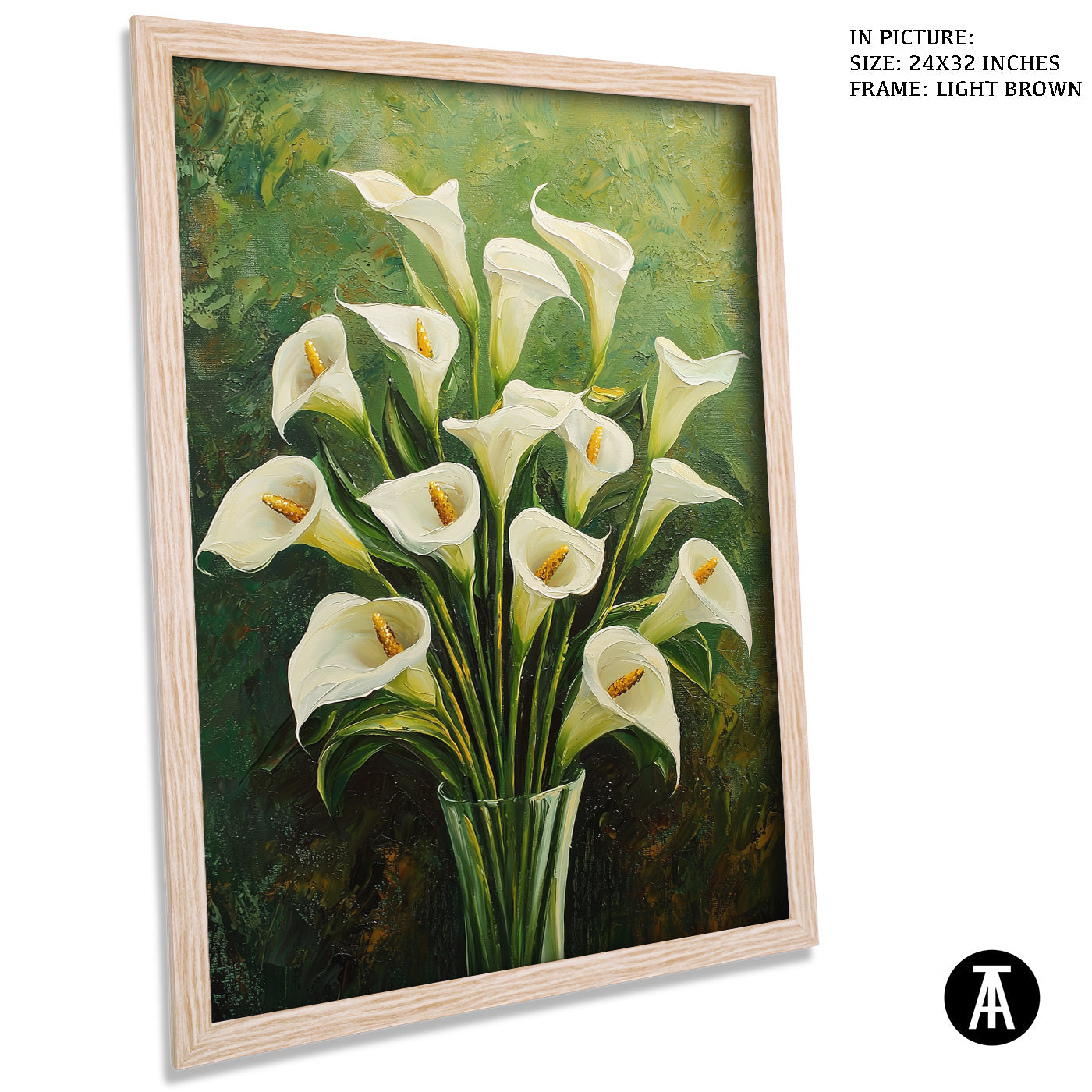 Artwork in Dark Brown Frame