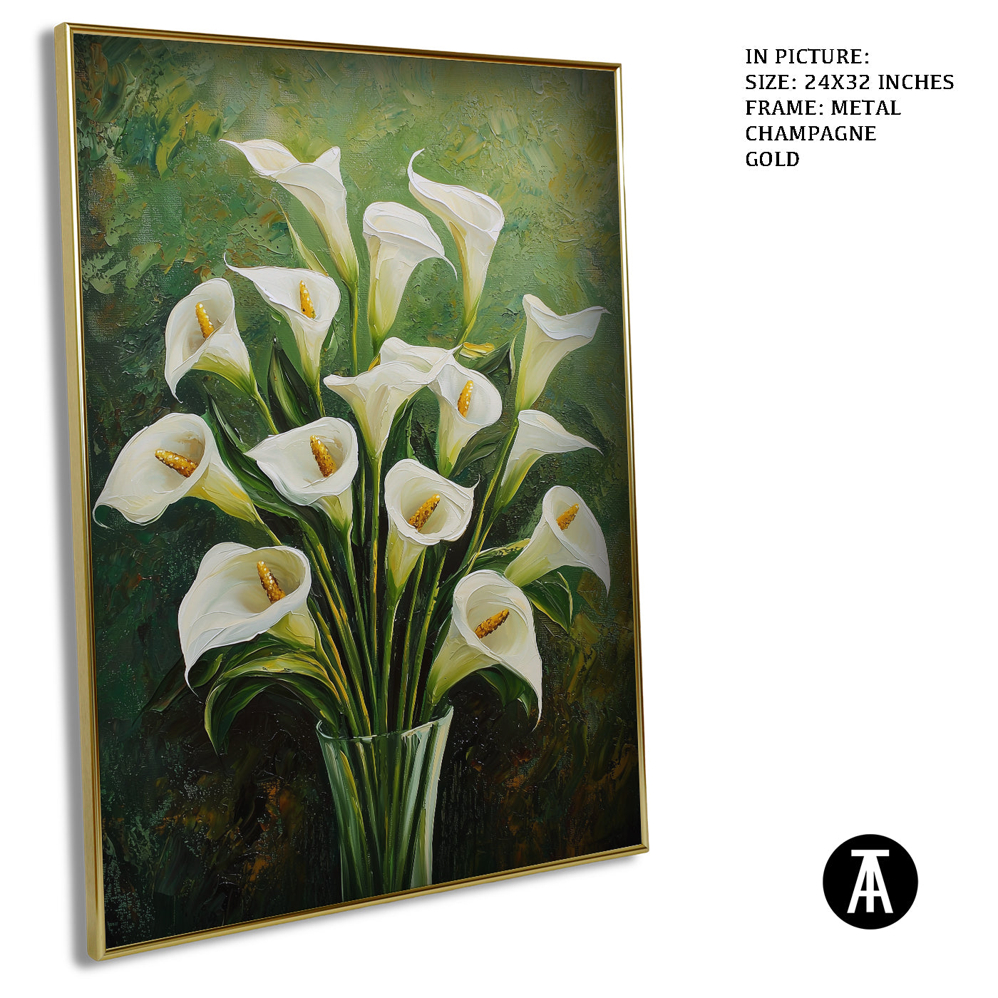 Artwork in Light Brown Frame
