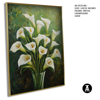 Artwork in Light Brown Frame