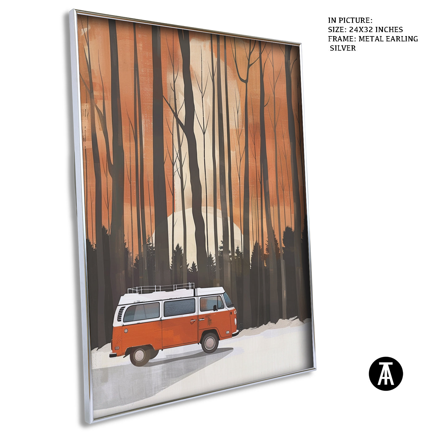 Artwork in Metal Earling Silver Frame