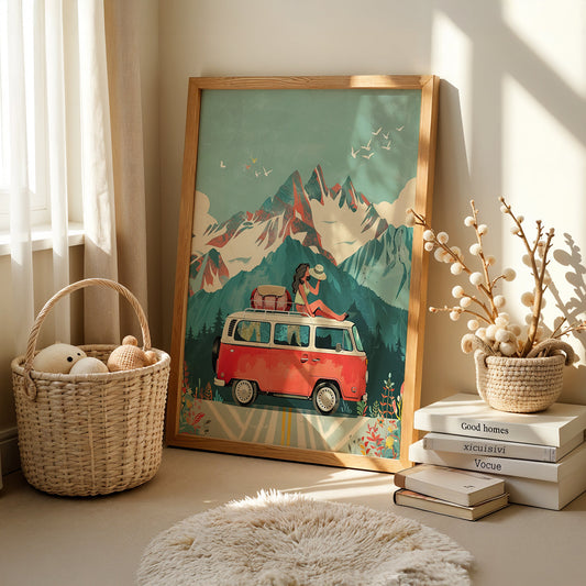 Boho Art Painting in a Lifestyle Setting