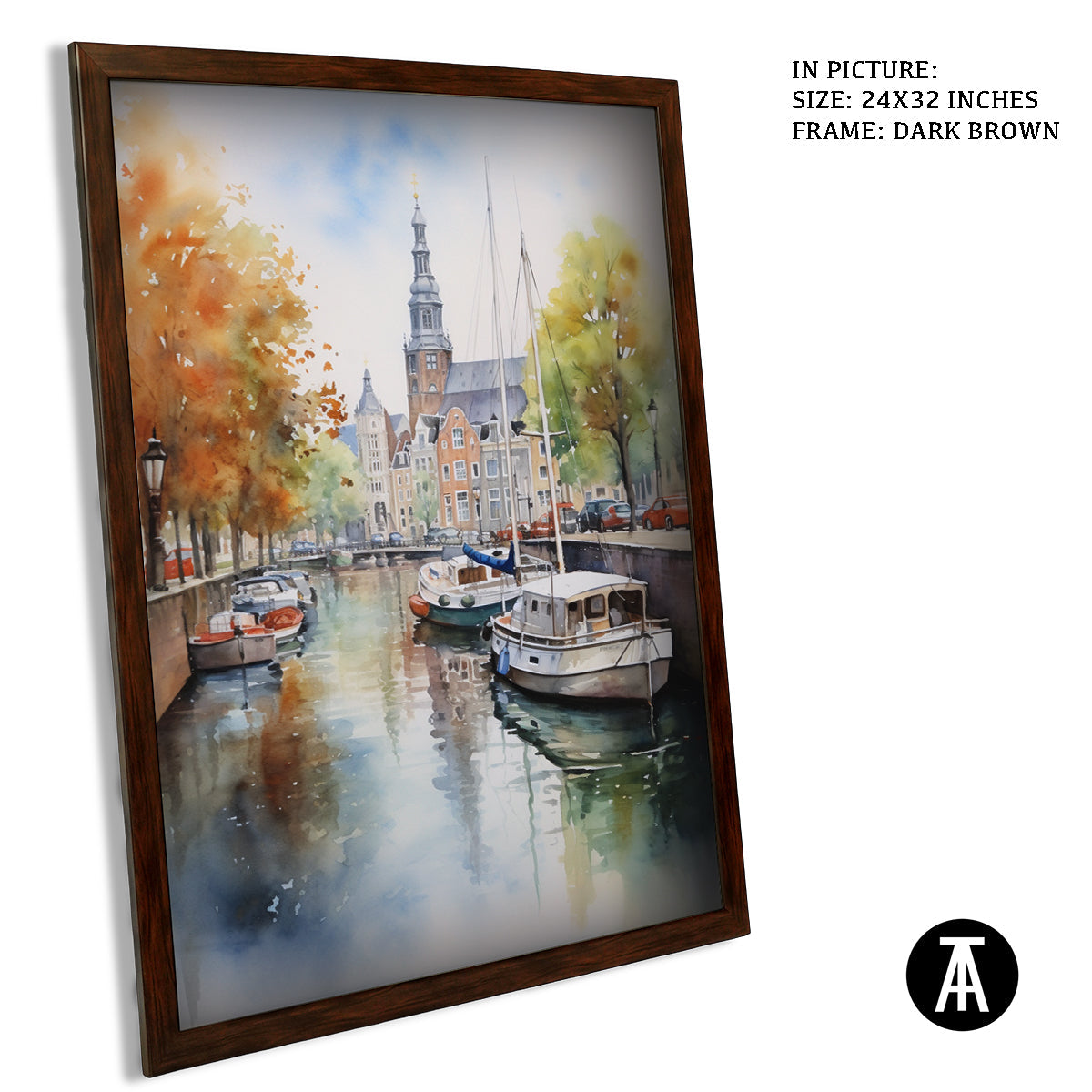 Artwork in Metal Champagne Gold Frame