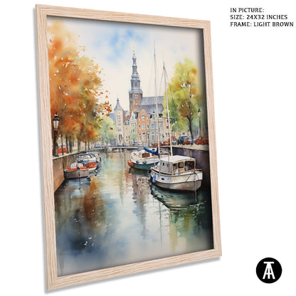 Artwork in Dark Brown Frame
