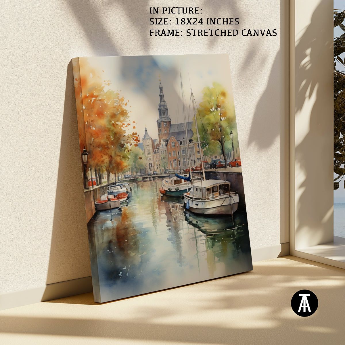 Artwork in Natural Wood Frame