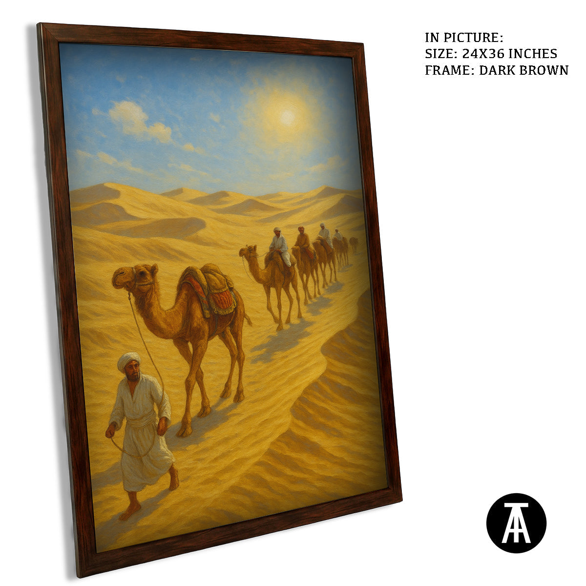 Artwork in Dark Brown Frame