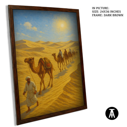 Artwork in Dark Brown Frame