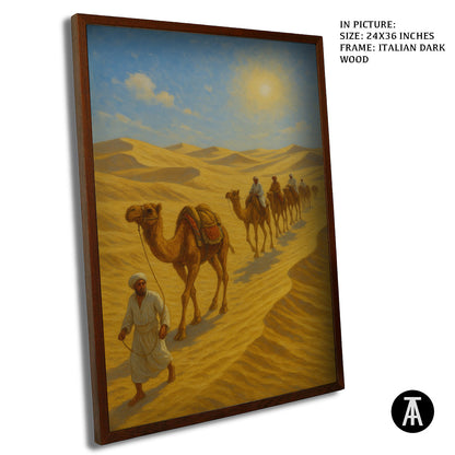 Artwork in Dark Wood Frame