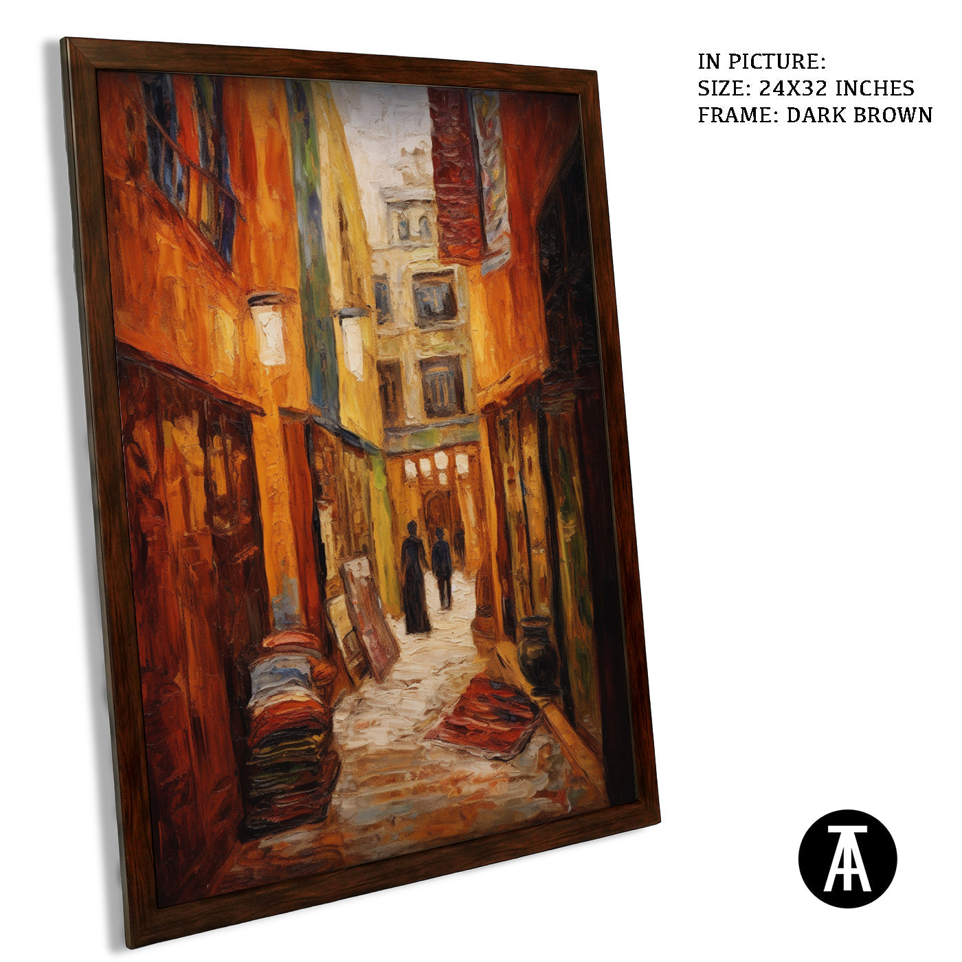 Artwork in Metal Champagne Gold Frame