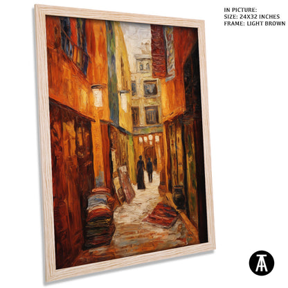Artwork in Dark Brown Frame