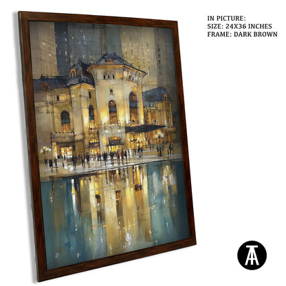 Artwork in Metal Champagne Gold Frame