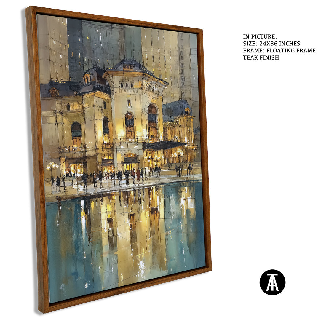 Artwork in Natural Wood Frame