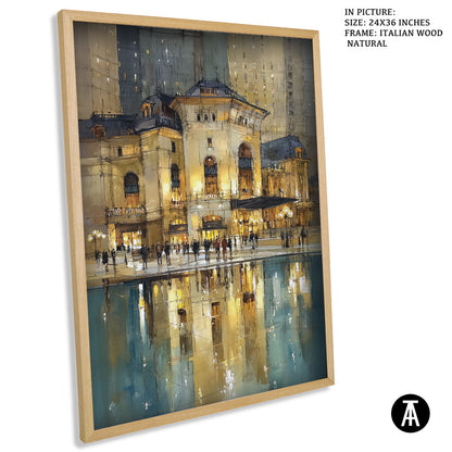 Artwork in Dark Wood Frame