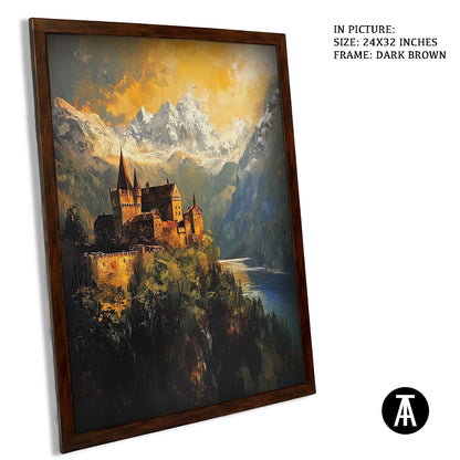 Artwork in Metal Champagne Gold Frame