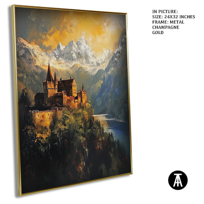 Artwork in Light Brown Frame