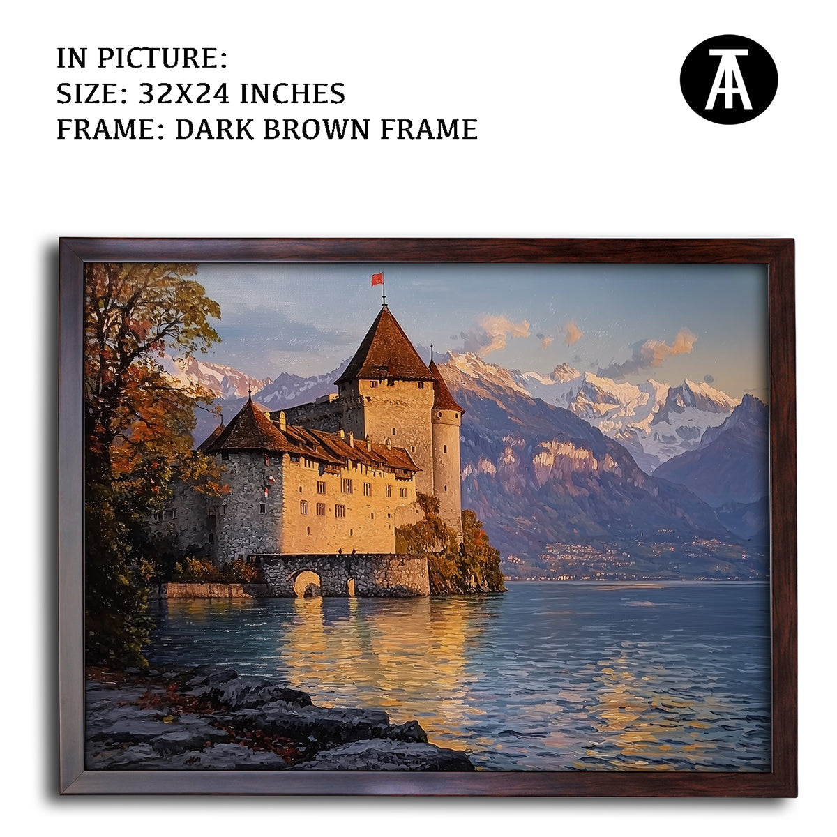 Artwork in Metal Champagne Gold Frame