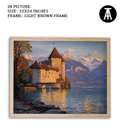 Artwork in Dark Brown Frame
