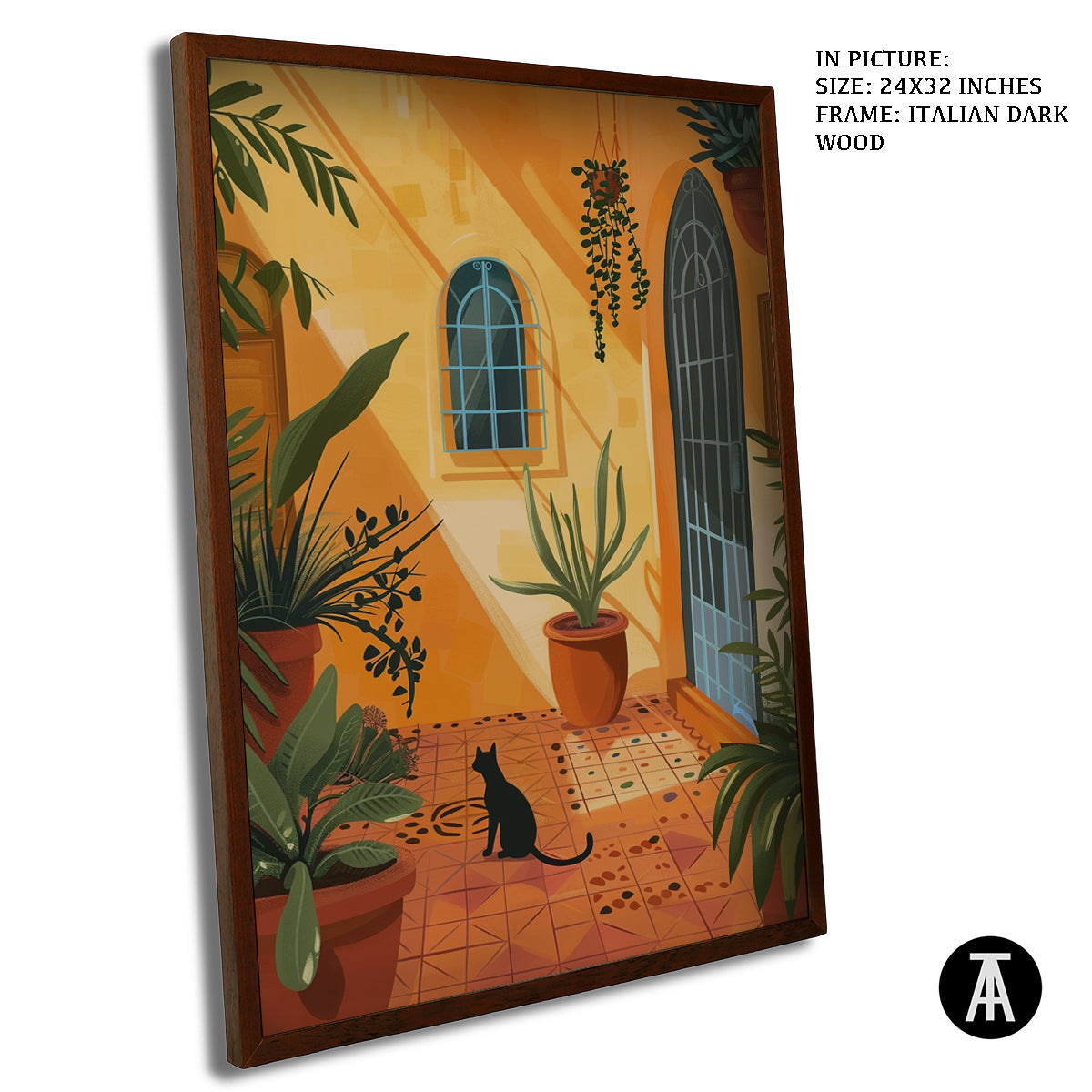 Sample Artwork in Italian Wood Framing Dark
