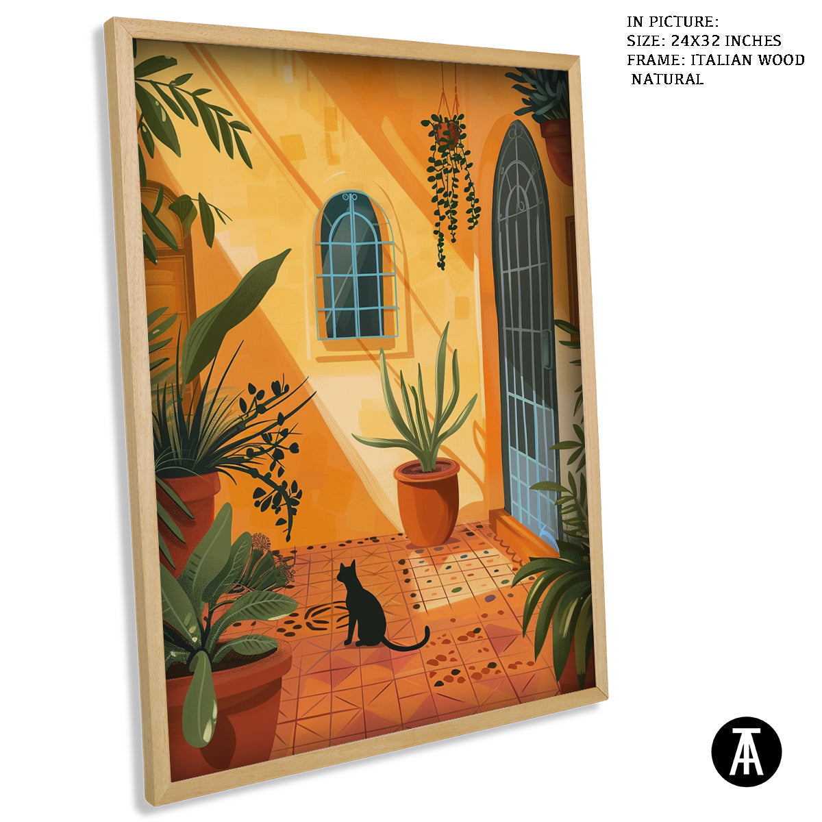 Sample Artwork in Italian Wood Framing Natural