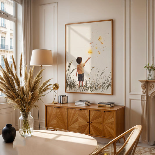 Minimalist Painting in a Lifestyle Setting