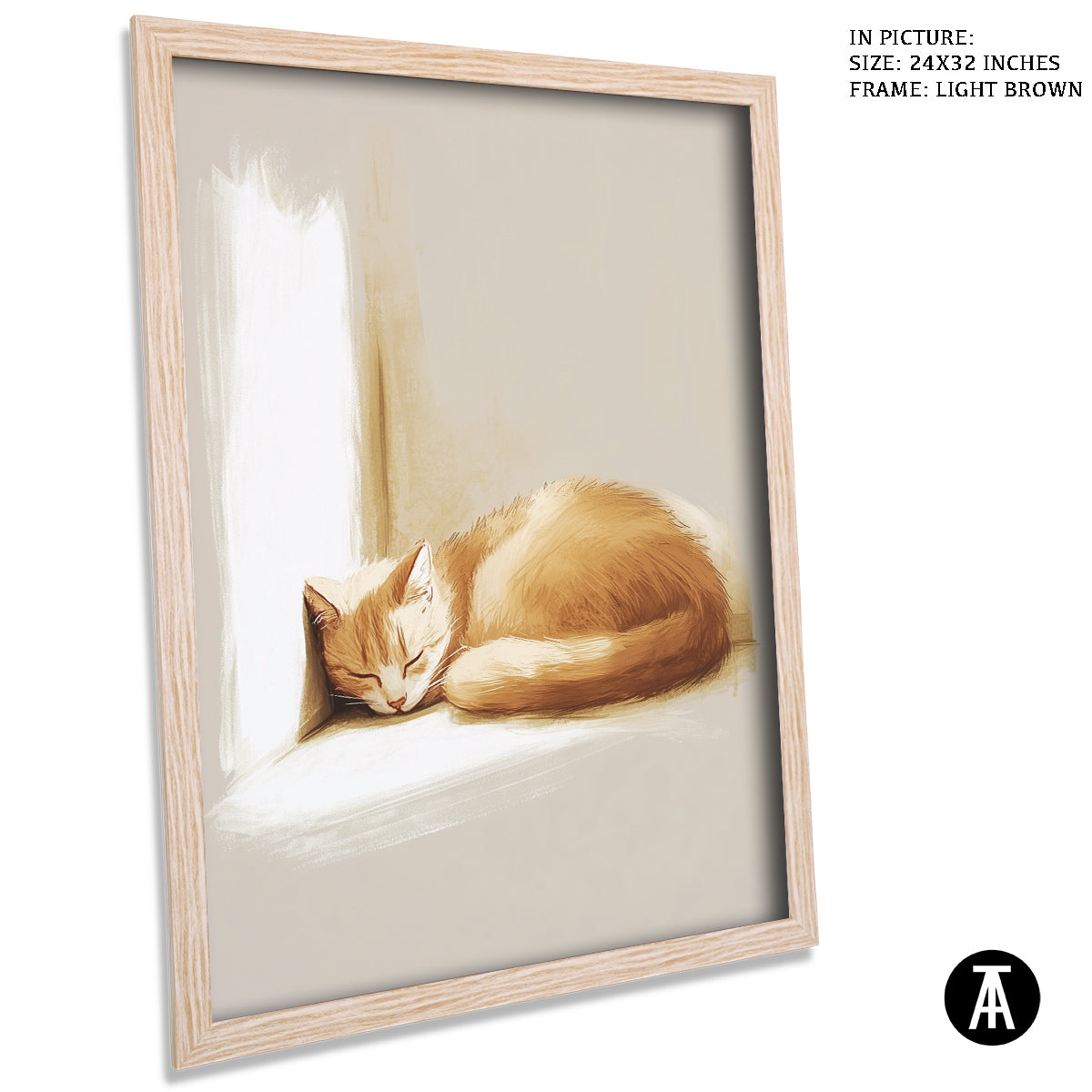 Artwork in Dark Brown Frame