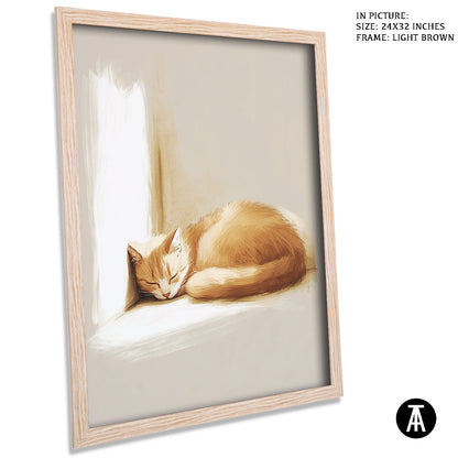 Artwork in Dark Brown Frame