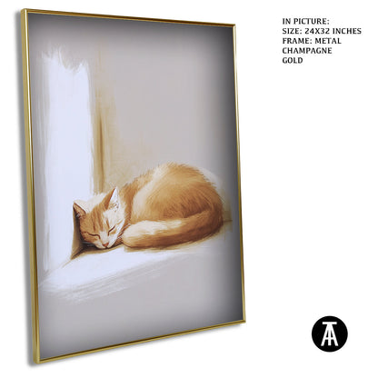Artwork in Light Brown Frame